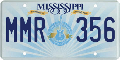 MS license plate MMR356