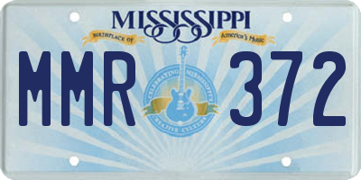 MS license plate MMR372