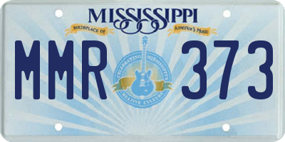 MS license plate MMR373