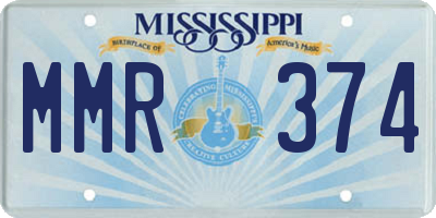 MS license plate MMR374