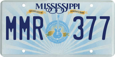 MS license plate MMR377