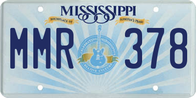 MS license plate MMR378