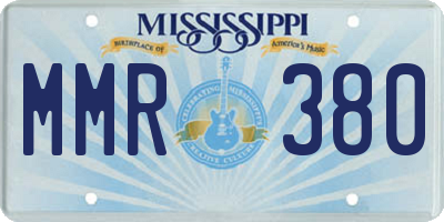 MS license plate MMR380