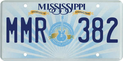 MS license plate MMR382