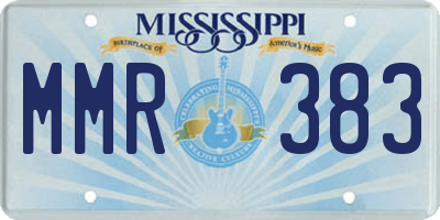 MS license plate MMR383