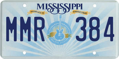 MS license plate MMR384
