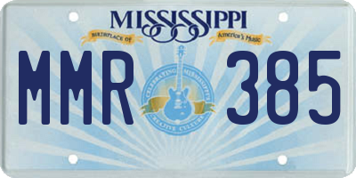 MS license plate MMR385