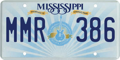 MS license plate MMR386