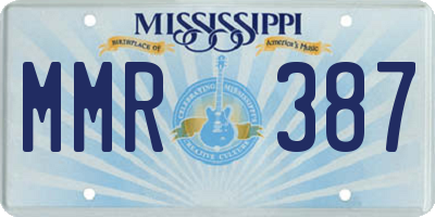 MS license plate MMR387
