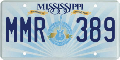 MS license plate MMR389