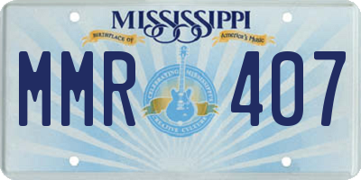 MS license plate MMR407