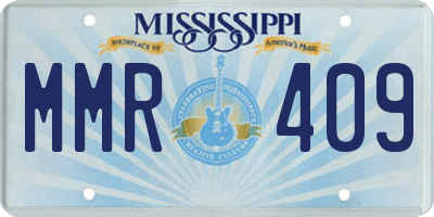 MS license plate MMR409