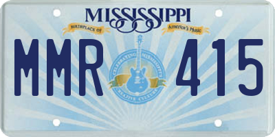 MS license plate MMR415