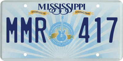 MS license plate MMR417