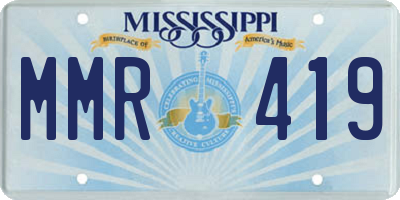 MS license plate MMR419