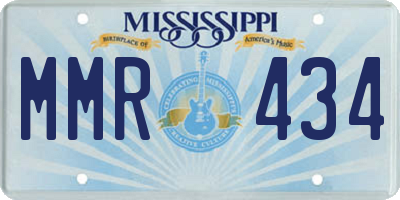 MS license plate MMR434