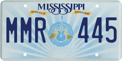 MS license plate MMR445