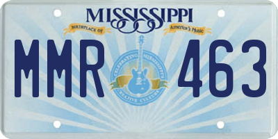 MS license plate MMR463