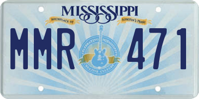 MS license plate MMR471
