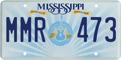 MS license plate MMR473