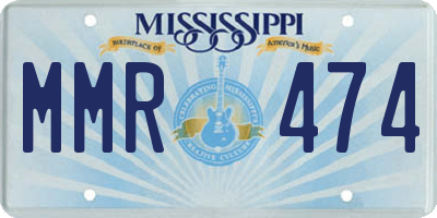 MS license plate MMR474