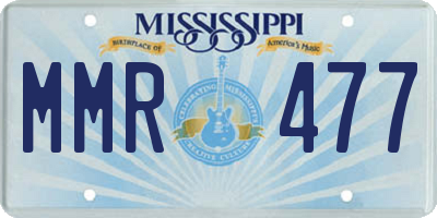 MS license plate MMR477