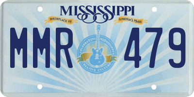 MS license plate MMR479
