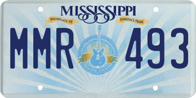 MS license plate MMR493