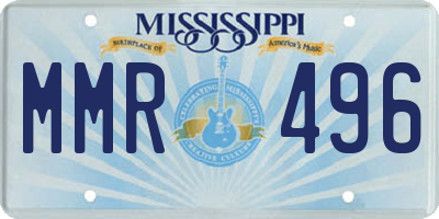 MS license plate MMR496