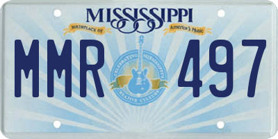 MS license plate MMR497