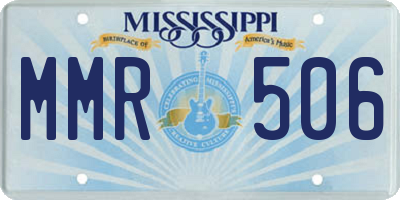 MS license plate MMR506