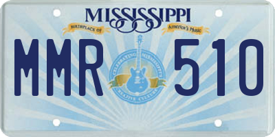 MS license plate MMR510