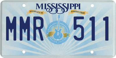 MS license plate MMR511