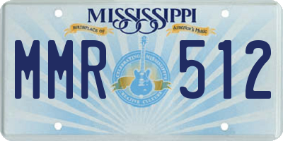 MS license plate MMR512