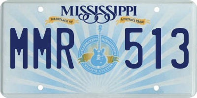MS license plate MMR513