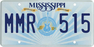 MS license plate MMR515