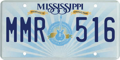 MS license plate MMR516