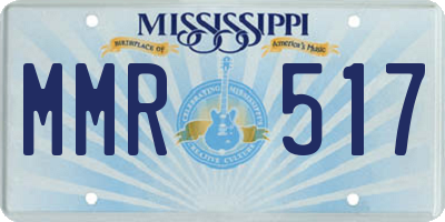 MS license plate MMR517