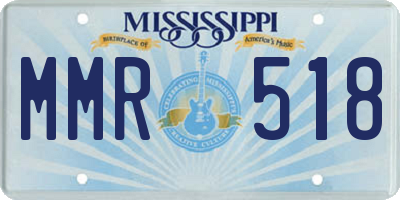 MS license plate MMR518