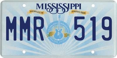 MS license plate MMR519