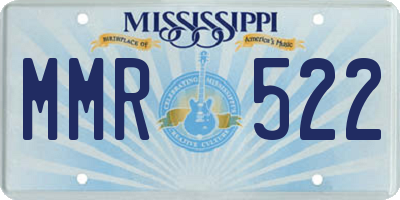 MS license plate MMR522