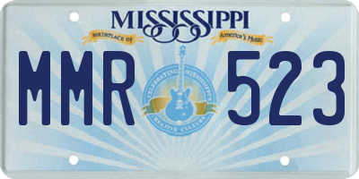 MS license plate MMR523