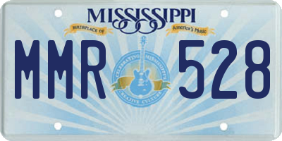 MS license plate MMR528