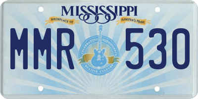 MS license plate MMR530