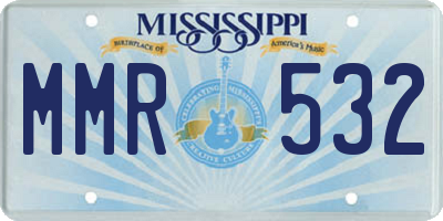 MS license plate MMR532
