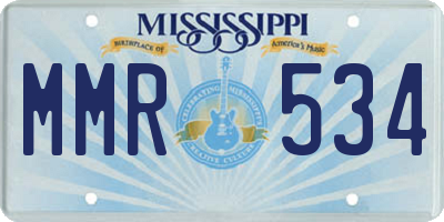 MS license plate MMR534