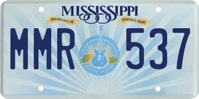 MS license plate MMR537
