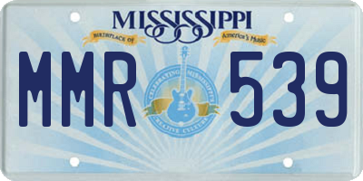 MS license plate MMR539