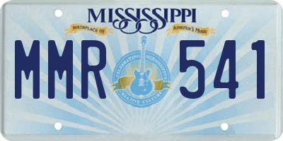 MS license plate MMR541