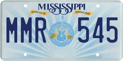 MS license plate MMR545